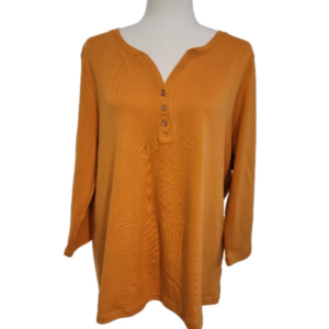Karen Scott Henley Shirt Size XL EUC